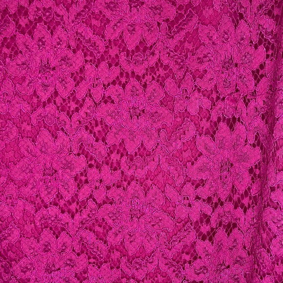 Lace Bright Pink Pencil Skirt - Picture 9 of 14